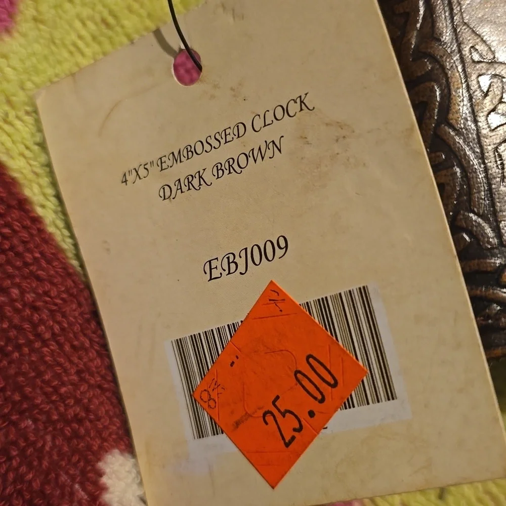 ♥️BUY 2 GET 1 FREE  Earthbound Brown Embossed Clock Leather Journal